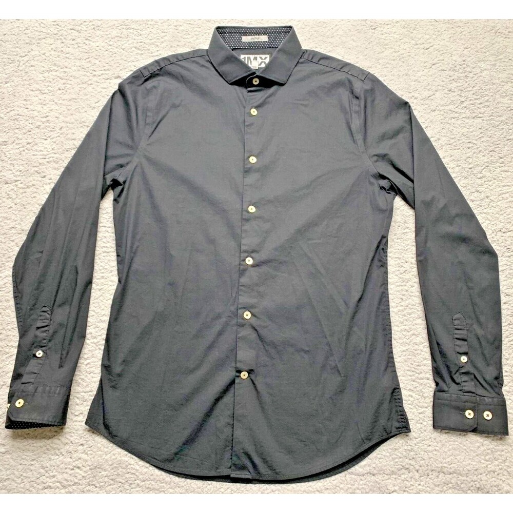 EXPRESS 1MX Limited Edition Black and Gray Dress Shirt Size M 15 -15.5